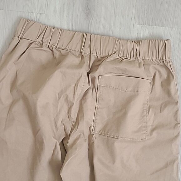 Quince NWT Organic Stretch Cotton Wide Leg Chino Pants size 10 Career Tan Khaki - Picture 7 of 8